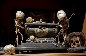 Fetal Skeleton Tableau, 17th Century, University Backroom, Paris